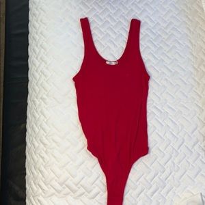 Basic red bodysuit